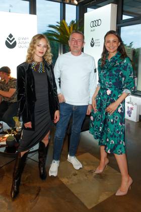 Event Green Actors Lounge Valerie Huber, Manfred Kockmann and Sinta Weisz at the 3 Green Actors Lounge in the House of Hungary on 11 05 2023 in Berlin Copyright: xEventpressxKochanx