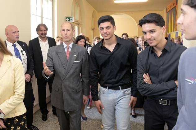 Prince Edward visiting the school at Schillerpark during the Duke Award ceremony in Wedding Berlin, 22 05 2023 Foto:xF.xKernx xFuturexImage