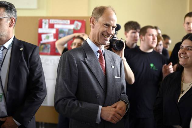 Prince Edward visiting the school at Schillerpark during the Duke Award ceremony in Wedding Berlin, 22 05 2023 Foto:xF.xKernx xFuturexImage