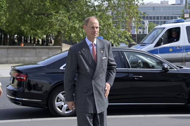 Prince Edward signing the Golden Book of Berlin and receiving The Duke of Edinburgh™s International Award in Germany at the James Simon Gallery Berlin, 22 05 2023. Foto:xF.xKernx xFuturexImage