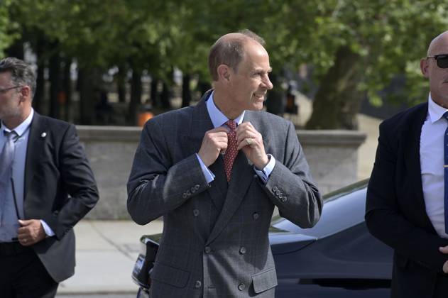 Prince Edward signing the Golden Book of Berlin and receiving The Duke of Edinburgh™s International Award in Germany at the James Simon Gallery Berlin, 22 05 2023. Foto:xF.xKernx xFuturexImage