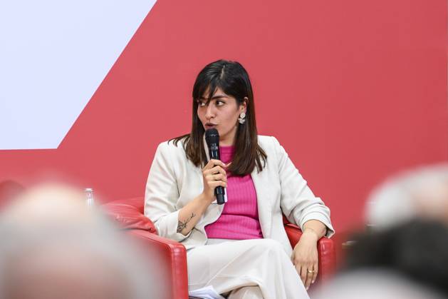 Berlin GER, Berlin, Progress needs justice Ð For 160 years ideas for tomorrow, SPD, 22 05 23, Rasha Nasr SPD, politician, MdB, Progress needs justice Ð For 160 years ideas for tomorrow, SPD, 22 05 23, Copyright: xUwexKoch Eibner-Pressefotox EP_UKH