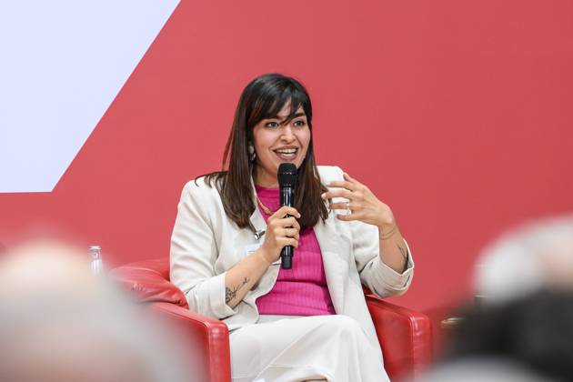 Berlin GER, Berlin, Progress needs justice Ð For 160 years ideas for tomorrow, SPD, 22 05 23, Rasha Nasr SPD, politician, MdB, Progress needs justice Ð For 160 years ideas for tomorrow, SPD, 22 05 23, Copyright: xUwexKoch Eibner-Pressefotox EP_UKH