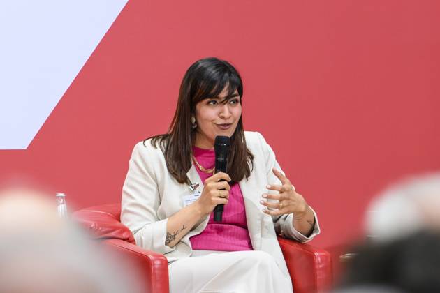 Berlin GER, Berlin, Progress needs justice Ð For 160 years ideas for tomorrow, SPD, 22 05 23, Rasha Nasr SPD, politician, MdB, Progress needs justice Ð For 160 years ideas for tomorrow, SPD, 22 05 23, Copyright: xUwexKoch Eibner-Pressefotox EP_UKH