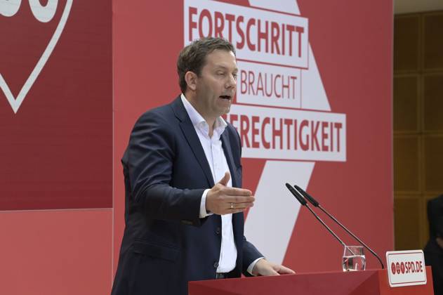 Lars Klingbeil at the anniversary event of the SPD Progress Needs Justice For 160 Years Ideas for Tomorrow at the Willy Brandt House Berlin, 23 05 2023 Foto:xF.xKernx xFuturexImage
