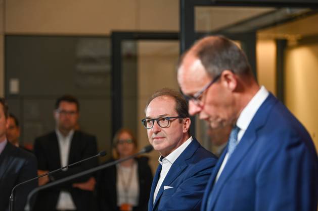 Berlin, Germany 23 May 2023 105 Session of the German Bundestag 2023 Statments of the parliamentary group leaders on the previous day In the picture Alexander Dobrindt CSU , in the foreground Friedrich Merz CDU German Bundestag Berlin Copyright: xFotostandx xReuhlx
