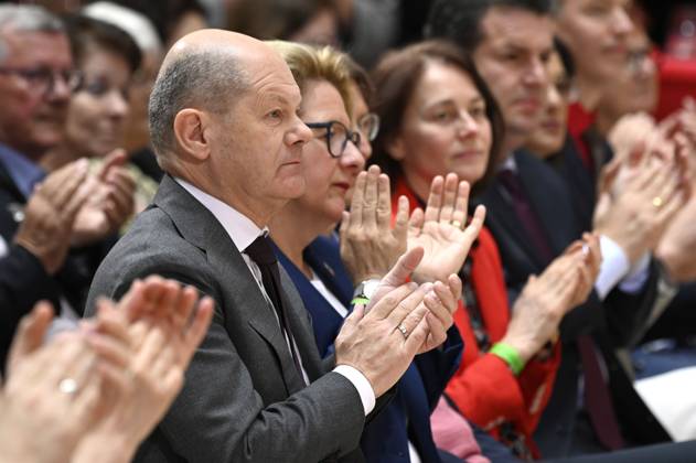 Olaf Scholz at the anniversary event of the SPD Progress Needs Justice For 160 Years Ideas for Tomorrow at the Willy Brandt Haus Berlin, 23 05 2023 Foto:xF.xKernx xFuturexImage