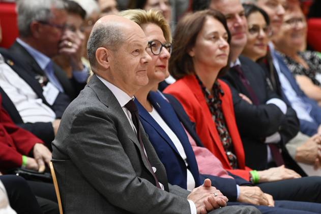 Olaf Scholz at the anniversary event of the SPD Progress Needs Justice For 160 Years Ideas for Tomorrow at the Willy Brandt Haus Berlin, 23 05 2023 Foto:xF.xKernx xFuturexImage