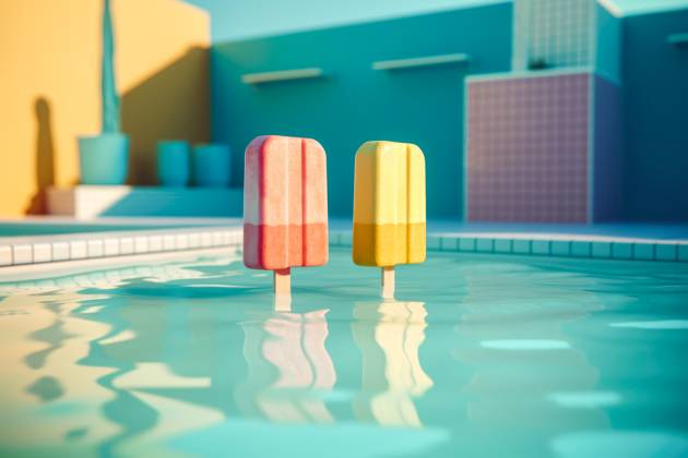 IMAGO Creative, Jahreszeit Sommer, Sommerferien Generative AI illustration of different colored ice cream placed in swimming pool with transparent blue water representing concept of summer holidays Generative AI illustration of different colored ice cream placed in swimming pool with transparent blue water representing concept of summer holidays EncrudoStudio_ID13788_417300_028 Copyright: xEncrudoxStudiox RECORD DATE NOT STATED Model Released