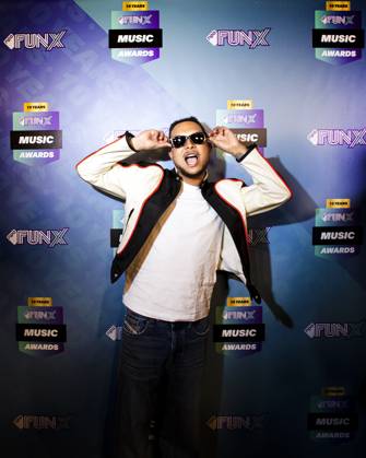 AMSTERDAM - Ronnie Flex on the red carpet prior to the presentation of the tenth edition of the FunX Music Awards. ANP RAMON VAN FLYMEN netherlands out - belgium out  Copyright: xx x470188292x originalFilename: 470188292.jpg