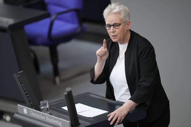 German Bundestag, 107 plenary session Maria Klein Schmeink Gruene m portrait during her speech on the Care Relief Act at the 107 session of the German Bundestag in Berlin, 26 05 2023 Berlin Berlin Germany