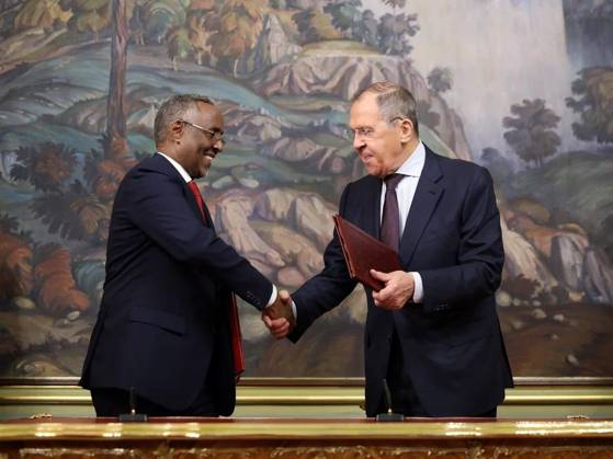 Russian Foreign Minister Sergey Lavrov meets with the Minister of Foreign Affairs and International Cooperation of the Federal Republic of Somalia, Absher Omar Jammeh, in Moscow Russian Foreign Minister Sergey Lavrov meets with the Minister of Foreign Affairs and International Cooperation of the Federal Republic of Somalia, Absher Omar Jammeh, in Moscow, on May 26, 2023. Photo by Russian Foreign Ministry s official APAimages Russia Russia Russian Federation 260523_RUSSIA_RFMO_00 (1) Copyright: xapaimagesxRussianxForeignxMinistry sxofficialx xapaimagesx