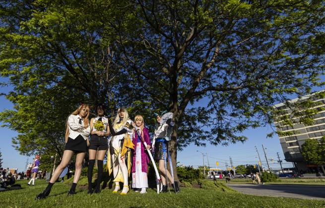 TORONTO, CANADA - MAY 26: People dressed in costumes attend the Anime North at Toronto Congress Centre on May 26, 2023 in Toronto, Canada.  Copyright: xVCGx 111438532516