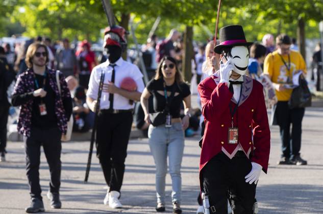 TORONTO, CANADA - MAY 26: People dressed in costumes attend the Anime North at Toronto Congress Centre on May 26, 2023 in Toronto, Canada.  Copyright: xVCGx 111438532518