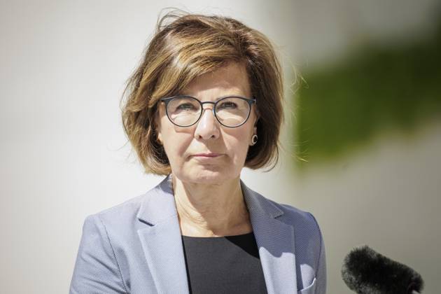 Marie Luise Wolf, President of the German Association of Energy and Water Industries, recorded during press statements after the Alliance for Transformation meeting in Berlin, 02 06 2023 Berlin Germany Copyright: xKiraxHofmann photothek.dex
