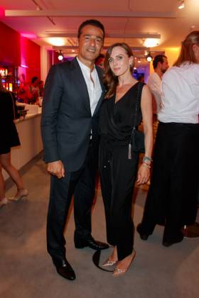 Party Bertelsmann Erol Sander with girlfriend Rebecca Oehlmann at the Bertelsmann Party 2023 at the Bertelsmann headquarters in Berlin on 15 06 2023 Copyright: xEventpressxKochanx