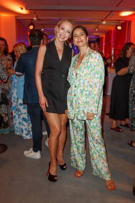 Party Bertelsmann Isabel Edvardsson and Chryssanthi Kavazi at the Bertelsmann Party 2023 in the Bertelsmann Capital Representative Office on 15 06 2023 in Berlin Copyright: xEventpressxKochanx