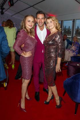 Party Bertelsmann Regina Halmich, Marcel Remus and Tina Ruland at the Bertelsmann Party 2023 in the Bertelsmann Capital Representation on 15 06 2023 in Berlin Copyright: xEventpressxKochanx