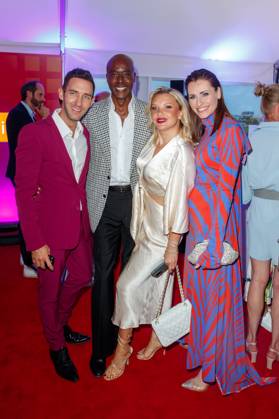 Party Bertelsmann Marcel Remus, Bruce Darnell, Evelyn Burdecki and Bella Lesnik at the Bertelsmann Party 2023 in the Bertelsmann capital representative office on 15 06 2023 in Berlin Copyright: xEventpressxKochanx