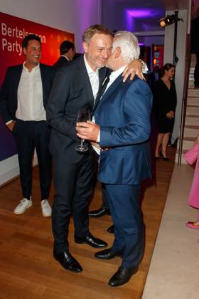 Party Bertelsmann Christian Lindner and Wolfgang Kubicki at the Bertelsmann Party 2023 in the Bertelsmann Capital Representation on 15 06 2023 in Berlin Copyright: xEventpressxKochanx