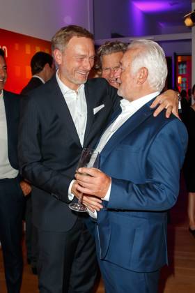 Party Bertelsmann Christian Lindner and Wolfgang Kubicki at the Bertelsmann Party 2023 in the Bertelsmann Capital Representation on 15 06 2023 in Berlin Copyright: xEventpressxKochanx