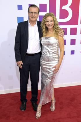 Katja Burkard with partner Hans Mahr at the Bertelsmann Party 2023 at the Bertelsmann Representative Office Unter den Linden Berlin, 15 06 2023 Foto:xF.xKernx xFuturexImage