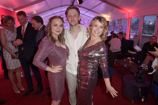Regina Halmich, Timur Bartels and Tina Ruland at the Bertelsmann Party 2023 at the Bertelsmann Representative Office Unter den Linden Berlin, 15 06 2023 Foto:xF.xKernx xFuturexImage