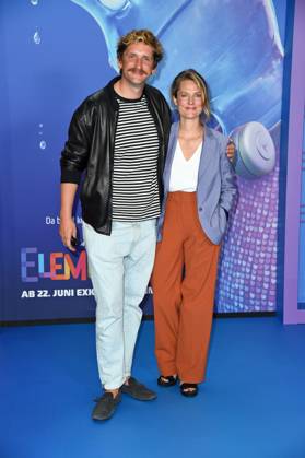 Marie Burchard with husband Sebastian Schwarz at the German premiere of ELEMENTAL at the cinema in the Kulturbrauerei on 18 06 2023