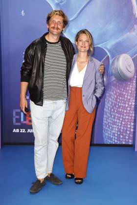 Sebastian Schwarz and Marie Burchard at the Elemental Disney movie premiere on 18 06 2023 in Berlin Disneys Elemental movie premiere in Berlin