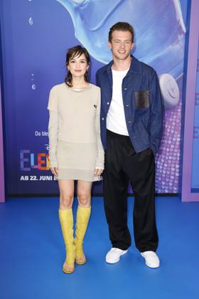Emilia Schuele and Jannis Niewoehner at the Elemental Disney cinema premiere on 18 06 2023 in Berlin Disneys Elemental movie premiere in Berlin