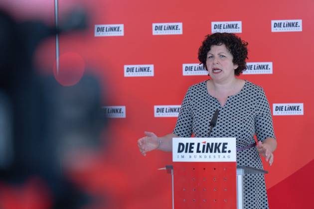 Press Statement, The Left Party in the Bundestag, Amira Mohamed Ali Parliamentary Group Meeting The Left Party, Press Statement, Chairwoman Amira Mohamed Ali, 20 6 2023 Berlin Berlin GER