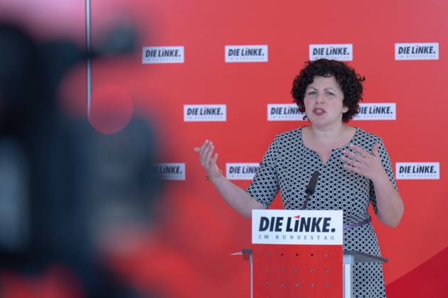 Press Statement, The Left Party in the Bundestag, Amira Mohamed Ali Parliamentary Group Meeting The Left Party, Press Statement, Chairwoman Amira Mohamed Ali, 20 6 2023 Berlin Berlin GER