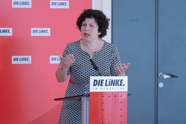 Press Statement, The Left Party in the Bundestag, Amira Mohamed Ali Parliamentary Group Meeting The Left Party, Press Statement, Chairwoman Amira Mohamed Ali, 20 6 2023 Berlin Berlin GER