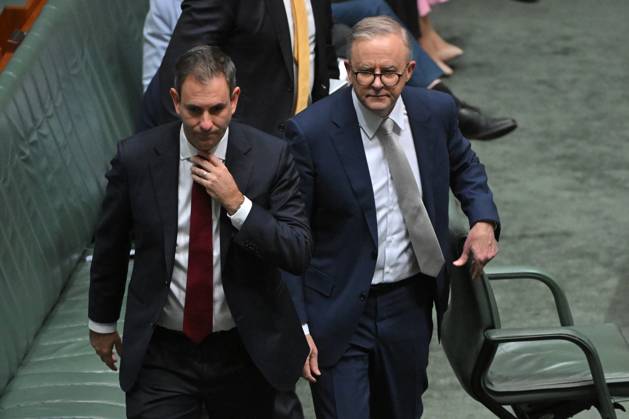QUESTION TIME, Treasurer Jim Chalmers and Prime Minister Anthony Albanese leave after Question Time in the House of Representatives at Parliament House in Canberra, Wednesday, June 21, 2023. ( NO ARCHIVING, EDITORIAL USE ONLY, NO USE IN BOOKS WITHOUT CONSENT CANBERRA AUSTRALIAN CAPITAL TERRITORY AUSTRALIA  Copyright: xMICKxTSIKASx 20230621001813001380