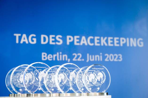 Ceremony for the Day of Peacekeeping 2023 in the Bundestag Awards Peacekeeper for honoring German personnel in international peace operations to the ceremony for the Day of Peacekeeping in the Paul Loebe House of the Bundestag, Berlin , 22 06 2023 Berlin Berlin Germany.