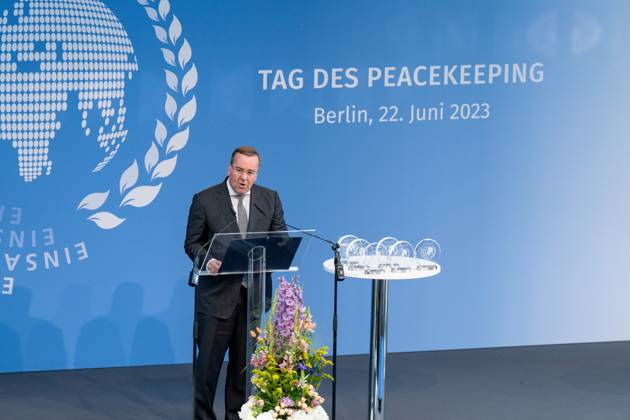 Peacekeeping Day at the Bundestag, Defense Minister Pistorius Peacekeeping Day at the Bundestag, Paul Löbe Haus, 22 6 2023, Defense Minister Pistorius Berlin Berlin GER