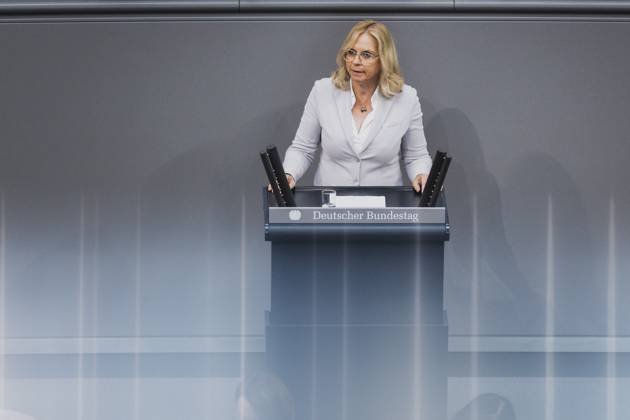 Andrea Lindholz, Member of the German Bundestag CDU CSU , recorded during the debate in the German Bundestag on skilled worker immigration Berlin, 23 06 2023 Berlin Germany Copyright: xFlorianxGaertnerx