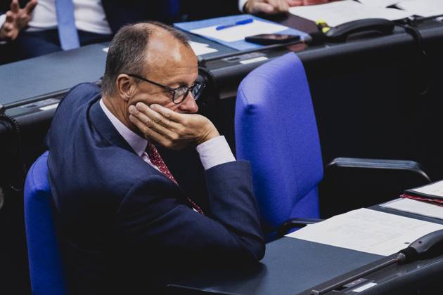 Friedrich Merz, CDU party leader, recorded during the debate in the German Bundestag on skilled worker immigration Berlin, 23 06 2023 Berlin Germany Copyright: xFlorianxGaertnerx