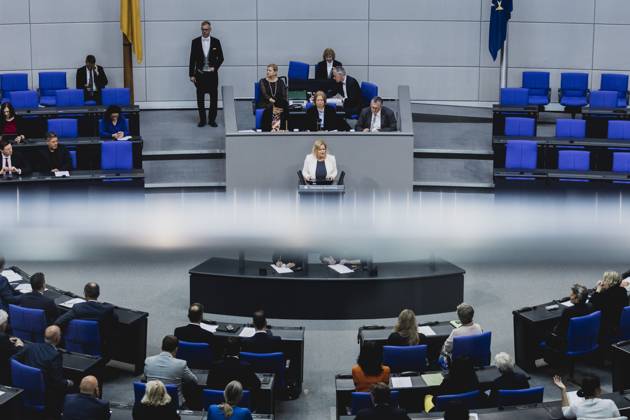 Nancy Faeser SPD , Federal Minister of the Interior and Home Affairs, recorded during the debate in the German Bundestag on skilled worker immigration Berlin, 23 06 2023 Berlin Germany Copyright: xFlorianxGaertnerx