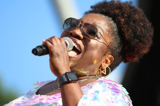 The Weather Girls singer Dorrey Lyles performance at the Parkbühne Wuhlheide on 24 06 2023 at the Berliner Rundfunk Open Air in Berlin Copyright: xmix1x
