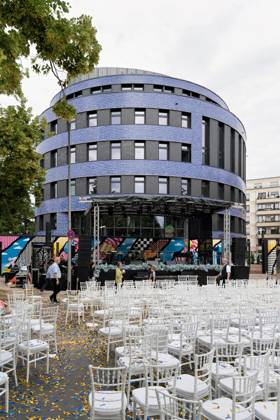 25 06 2023,Opening Pears Jewish Campus on Westfälische Strasse in the Wilmersdorf district The campus is the largest Jewish building project in Germany to date and the first Jewish campu