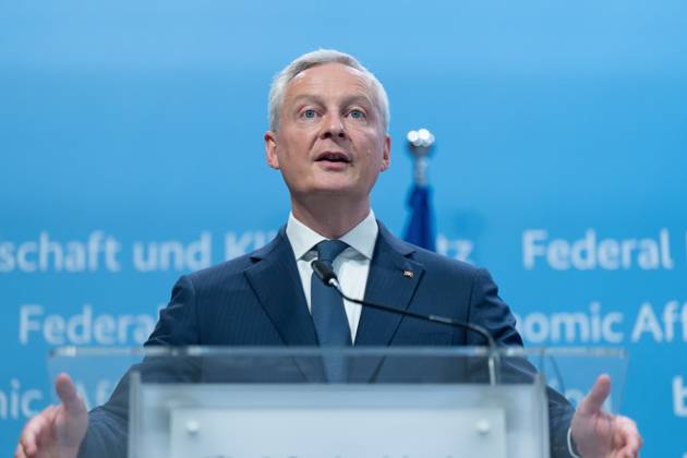 Press conference on critical raw materials, Bruno Le Maire Press conference by Robert Habeck, Federal Minister for the Economy and Climate Protection, Bruno Le Maire, Minister of Economy, Finance and Industrial and Digital Sovereignty France , and Adolfo Urso, Minister of Enterprise and Made in Italy Italy , 26.6 2023 Berlin Berlin GER