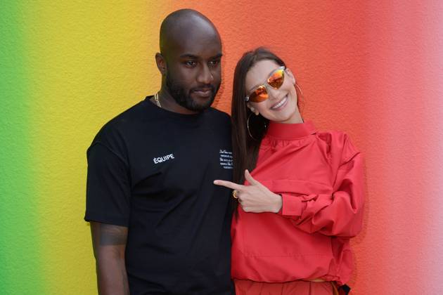 Fashion Designer Virgil Abloh Dies Aged 41 File photo dated June 21, 2018 of Virgil Abloh and Bella Hadid attending the Louis Vuitton Menswear Spring Summer 2019 show as part of Paris Fashion Week in Paris, France. Top fashion designer Virgil Abloh, the artistic director of Louis Vuitton?s menswear collection, died on Sunday at the age of 41 from cancer, the fashion and luxury house?s French owner LVMH has announced. Photo by Aurore Marechal ABACAPRESS.COM Paris France  Copyright: xMarechalxAurore ABACAx 789764_002 MarechalxAurore ABACAx 789764_002