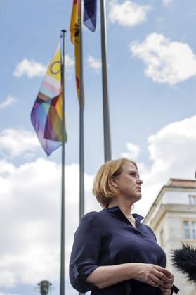 Lisa Paus, Federal Minister for Family Affairs, Senior Citizens, Women and Youth, recorded at the CSD reception at the BMFSFJ in Berlin, 28 06 2023 Berlin Germany Copyright: xKiraxHofmannx