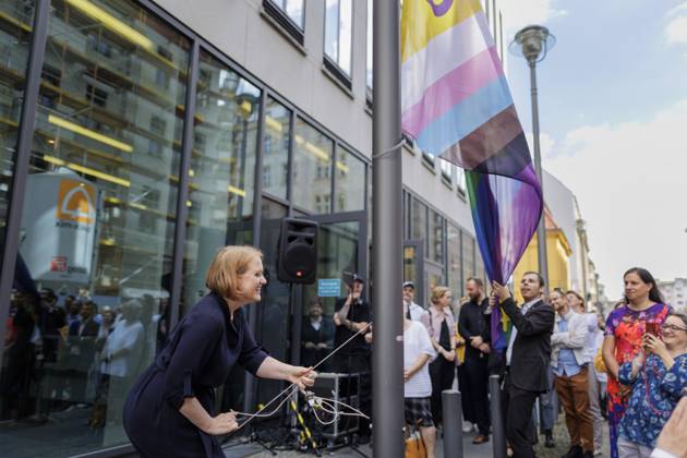 Lisa Paus, Federal Minister for Family Affairs, Senior Citizens, Women and Youth, recorded at the CSD reception at the BMFSFJ in Berlin, 28 06 2023 Berlin Germany Copyright: xKiraxHofmannx