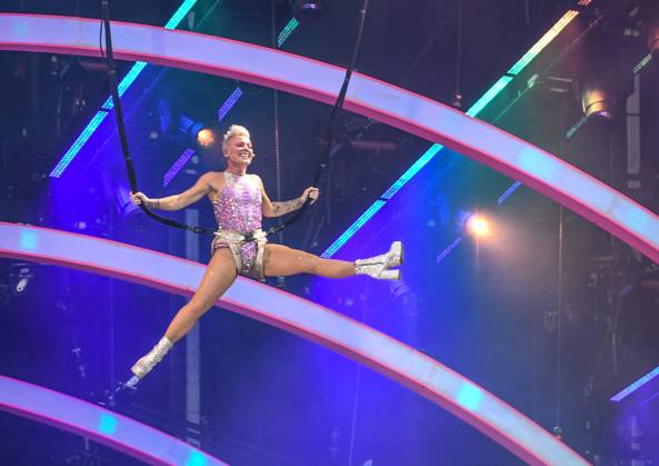 28 06 2023, xlakx, entertainment music,Pink Summer Carnival Tour emspor, v l On Wednesday night, rock singer Pink buergerlich Alecia Beth Moore plays the twelfth of 61 concerts on her current Summer Carnival Tour Berlin at Berlins Olympiastadion.