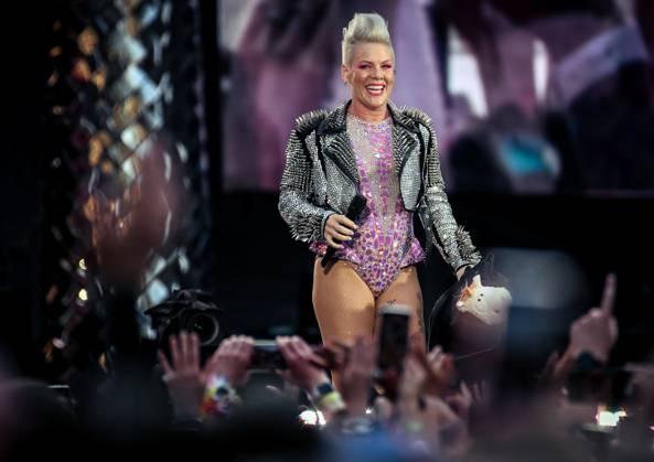 28 06 2023, xlakx, entertainment music,Pink Summer Carnival Tour emspor, v l On Wednesday night, rock singer Pink buergerlich Alecia Beth Moore plays the twelfth of 61 concerts on her current Summer Carnival Tour Berlin at Berlins Olympiastadion.