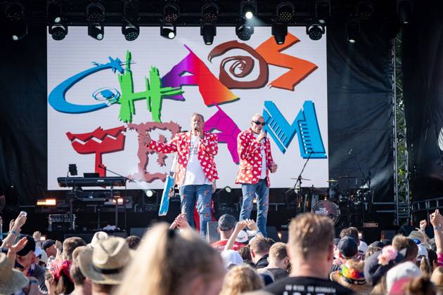Elbstrand Festival Krautsand 2023 Performance of Sascha Loudovici from Chaos Team Together with his Chaos Team partner DJ Jimmy Elbstrand Festival Krautsand 2023 Performance of Sascha Loudovici from Chaos Team Together with his Chaos Team partner DJ Jimmy,