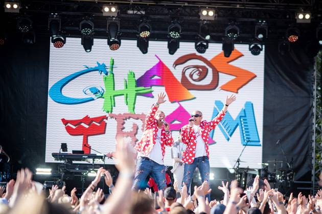 Elbstrand Festival Krautsand 2023 Performance of Sascha Loudovici from Chaos Team Together with his Chaos Team partner DJ Jimmy Elbstrand Festival Krautsand 2023 Performance of Sascha Loudovici from Chaos Team Together with his Chaos Team partner DJ Jimmy,