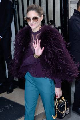 PFW Elie Saab Arrivals Olivia Palermo attending the Elie Saab show as part of Paris Haute Couture Fashion Week Spring Summer 2018-2019 on January 24, 2018 in Paris, France. Photo by Aurore Marechal ABACAPRESS.COM Paris France  Copyright: xMarechalxAurore ABACAx 623040_089 MarechalxAurore ABACAx 623040_089